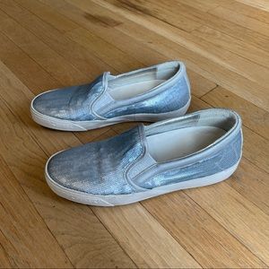 Philippe Model Silver Blue Slip on Sneakers 40 9.5